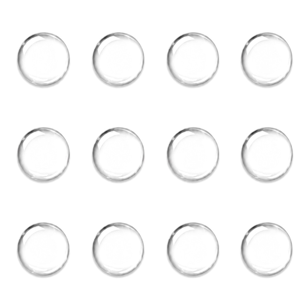HOME USE στοπ πόρτας HUH-0264, αυτοκόλλητο, PU πλαστικό, 25x10mm, διάφανο, 12τμχ