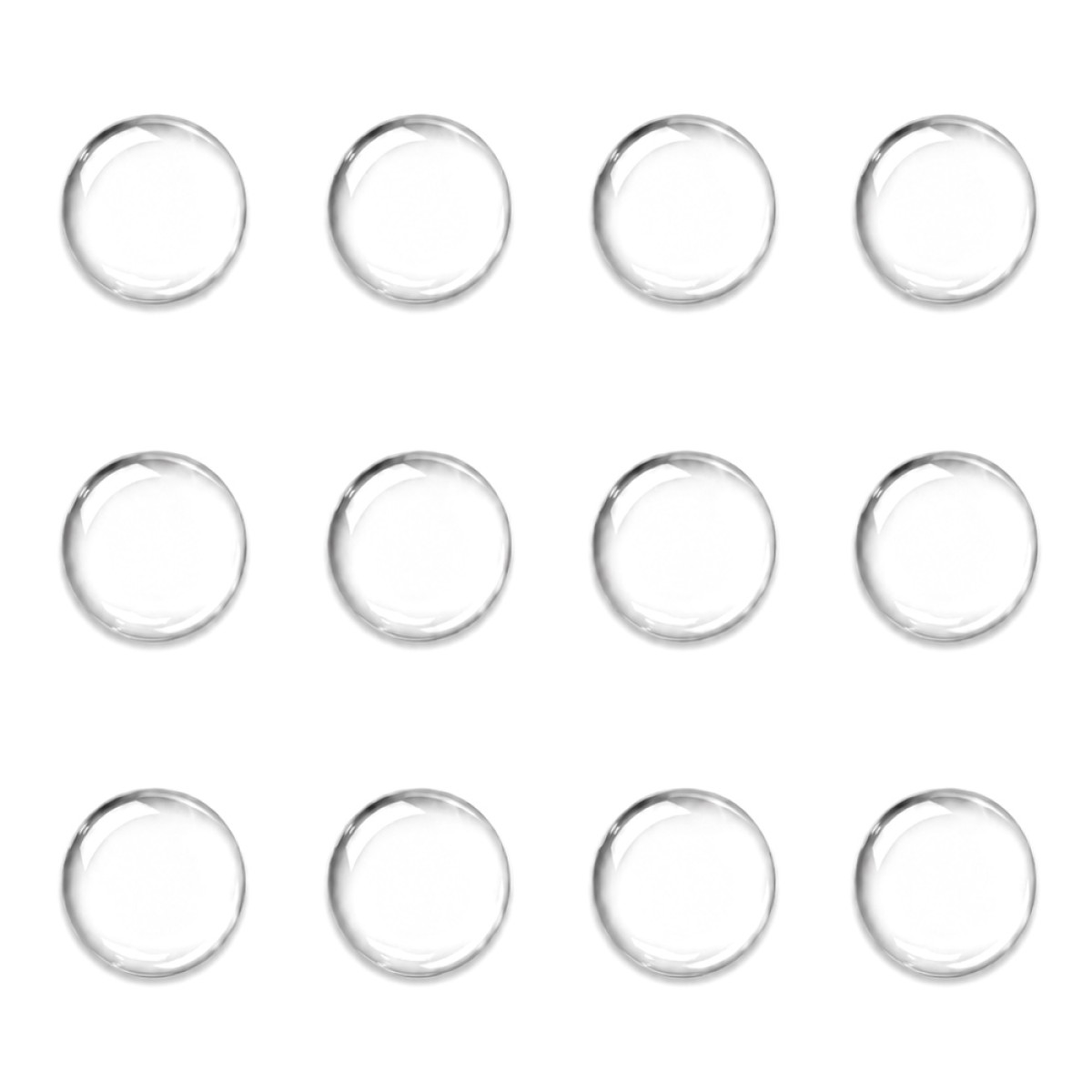 HOME USE στοπ πόρτας HUH-0264, αυτοκόλλητο, PU πλαστικό, 25x10mm, διάφανο, 12τμχ