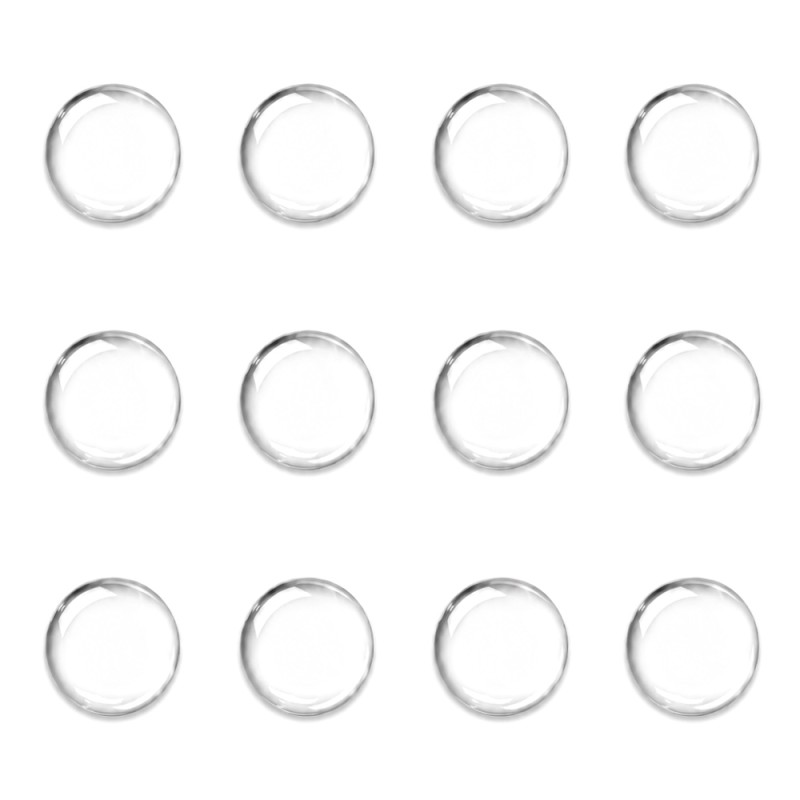 HOME USE στοπ πόρτας HUH-0264, αυτοκόλλητο, PU πλαστικό, 25x10mm, διάφανο, 12τμχ