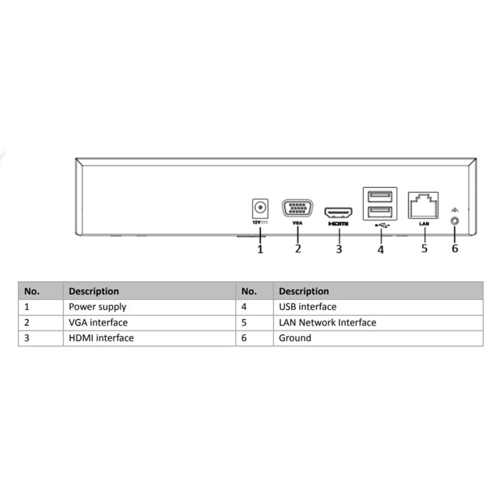 HIKVISION HIWATCH NVR καταγραφικό HWN-2104MH, H.265+, 4 κανάλια