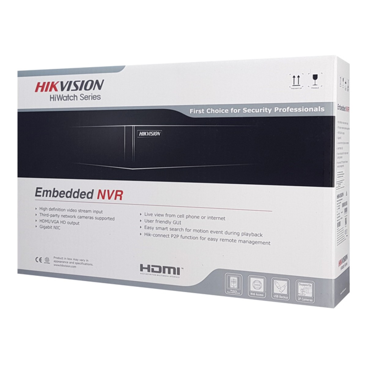 HIKVISION HIWATCH NVR καταγραφικό HWN-2104MH-4P, H.265+, 4 κανάλια PoE