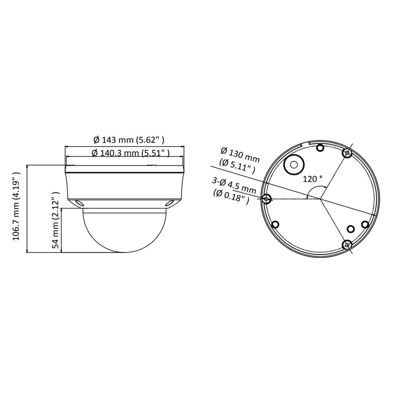 HIKVISION HIWATCH υβριδική κάμερα HWT-D323-Z, 2.7-13.5mm 2MP, IP66, IK10