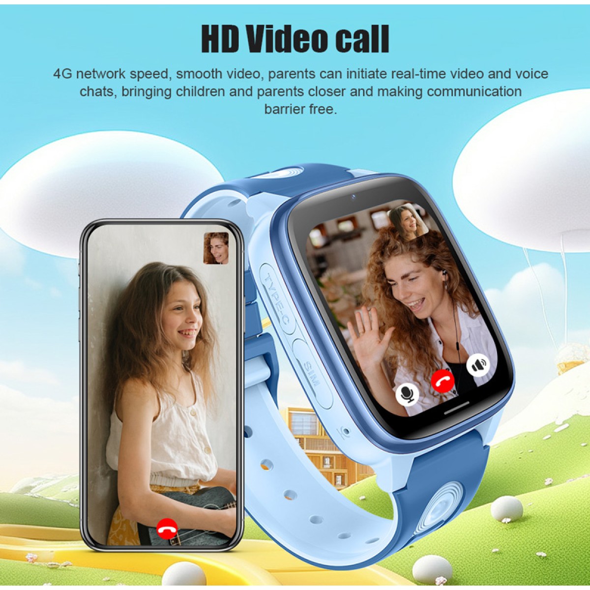 INTIME GPS smartwatch για παιδιά IT-073, 1.83", κάμερα, 4G, IPX5, ροζ