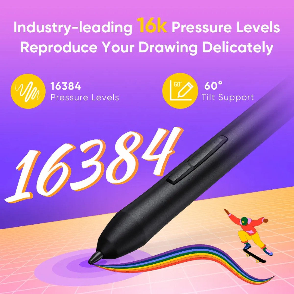 XP-PEN ταμπλέτα σχεδίασης με γραφίδα Deco 640, 160x90mm, μαύρο