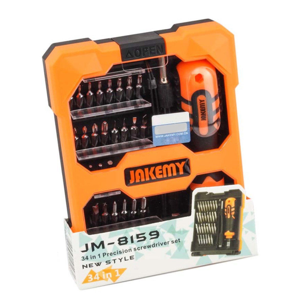 JAKEMY σετ κατσαβιδιών ακριβείας JM-8159 με θήκη, CR-V, 34τμχ