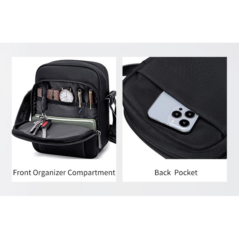 ARCTIC HUNTER τσάντα ώμου K00542, με θήκη tablet 9.7", 4L, μαύρη