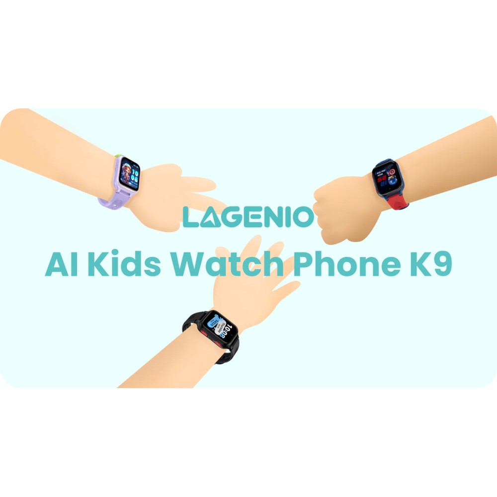 LAGENIO GPS smartwatch για παιδιά K9, 1.78" AMOLED, με κάμερα, 4G, IP68, μωβ