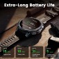 KOSPET smartwatch TANK T4C, heart rate, 1.5" AMOLED, GPS, 5 ATM & IP69K, με φακό, μαύρο