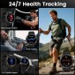 KOSPET smartwatch TANK T4C, heart rate, 1.5" AMOLED, GPS, 5 ATM & IP69K, με φακό, μαύρο