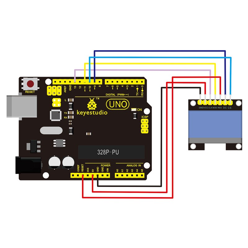 KEYESTUDIO OLED graphic display module KS0056, 1.3", 128x64