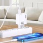 KAKUSIGA φορτιστής τοίχου KSC-1238 με καλώδιο Lightning, 2x USB, 12W, λευκός