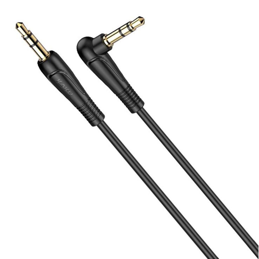 KAKUSIGA καλώδιο ήχου 3.5mm KSC-521, AUX, 90°, HiFi 1m, μαύρο