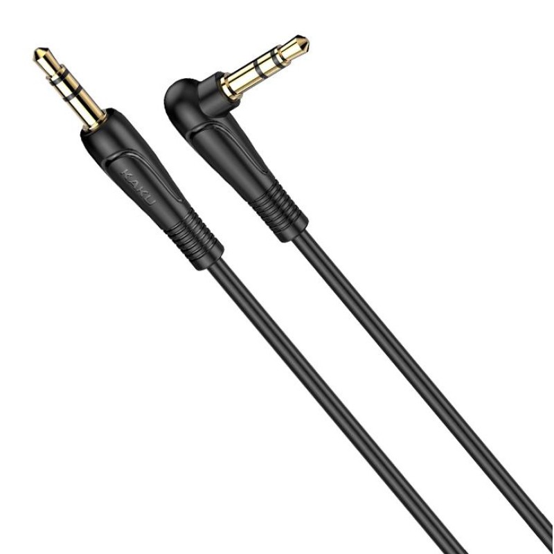 KAKUSIGA καλώδιο ήχου 3.5mm KSC-521, AUX, 90°, HiFi 1m, μαύρο