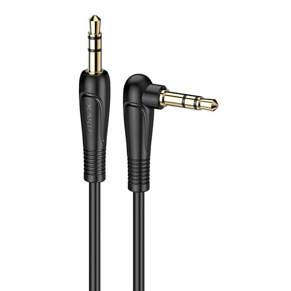 KAKUSIGA καλώδιο ήχου 3.5mm KSC-521, AUX, 90°, HiFi 1m, μαύρο