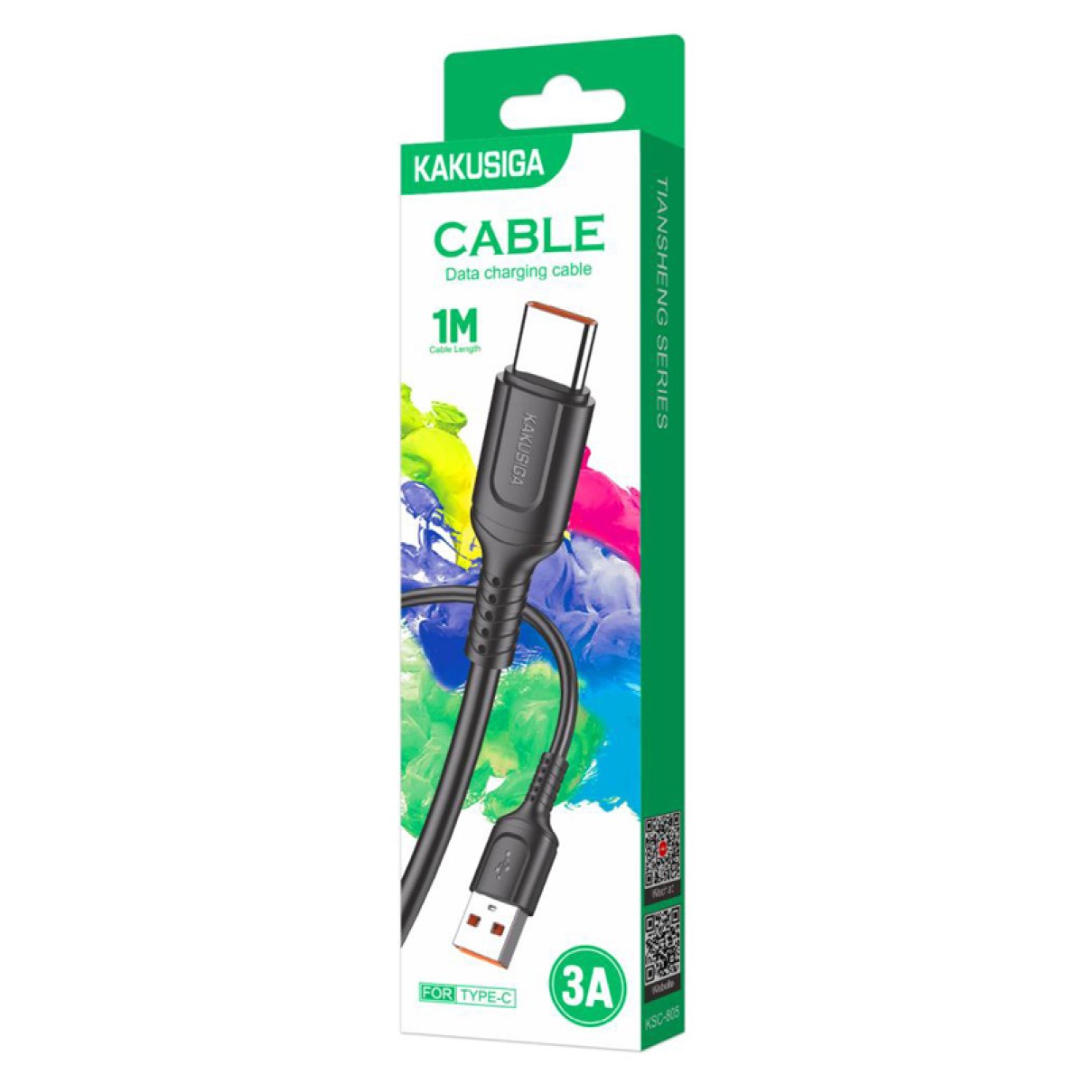 KAKUSIGA καλώδιο USB-C σε USB KSC-805, 3A, 480Mbps, 1m, μαύρο