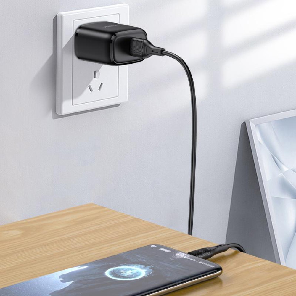 KAKUSIGA καλώδιο USB-C σε USB KSC-953, σιλικόνης, 3A, 480Mbps, 1m, μαύρο