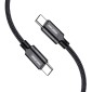 KAKUSIGA καλώδιο USB-C σε USB-C KSC-970, 60W, 480Mbps, 1m, μαύρο