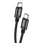 KAKUSIGA καλώδιο USB-C σε USB-C KSC-970, 60W, 480Mbps, 1m, μαύρο