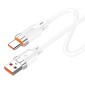 KAKUSIGA καλώδιο USB-C σε USB KSC-995, σιλικόνης, 5A, 480Mbps, 1m, λευκό