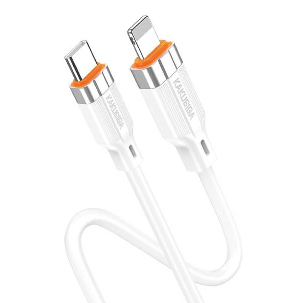 KAKUSIGA καλώδιο Lightning σε USB-C KSC-995, σιλικόνης, 30W, 480Mbps, 1m, λευκό