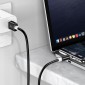 KAKUSIGA καλώδιο USB-C σε USB KSC-998, σιλικόνης, 5A, 480Mbps, 1m, μαύρο