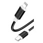 KAKUSIGA καλώδιο Lightning σε USB-C KSC-998, σιλικόνης, 30W, 480Mbps, 1m, μαύρο