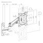 BRATECK επιτοίχια βάση τηλεόρασης LDA33-222, 23-43", έως 23kg, full motion