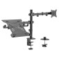 BRATECK βάση γραφείου LDT66-C024ML για οθόνη 17"-32" & laptop, έως 9kg
