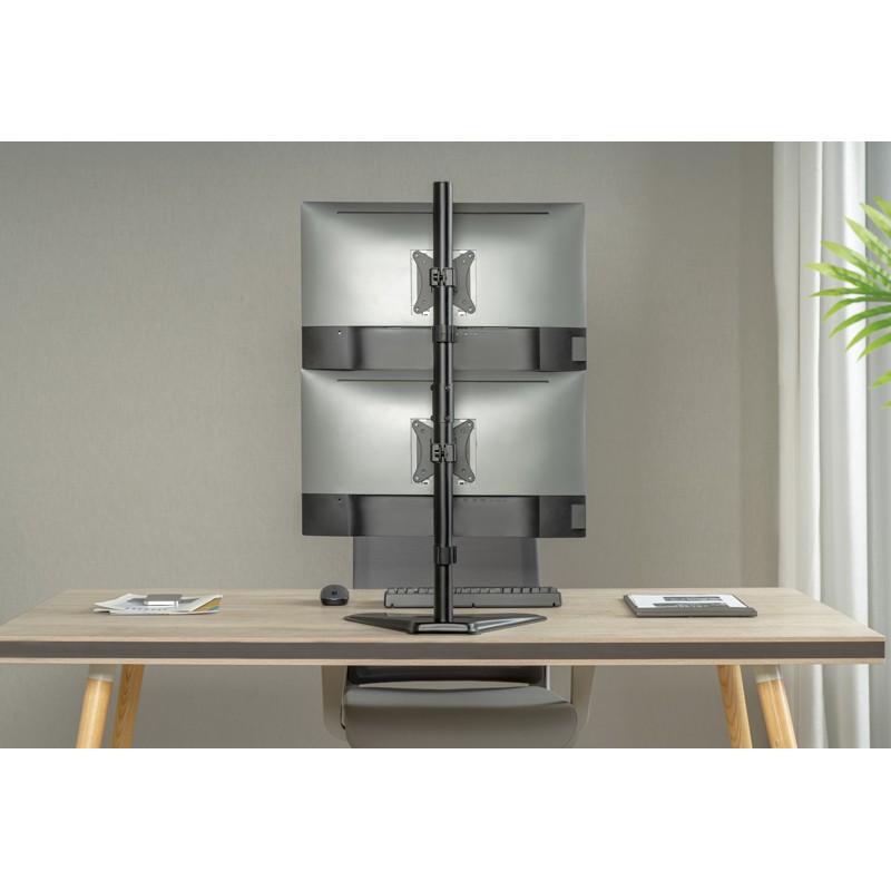 BRATECK βάση γραφείου για 2x οθόνες LDT66-T02V, 17-32", έως 9kg