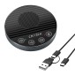CMTECK επιτραπέζιο μικρόφωνο LE2102 με ηχείο, omnidirectional, USB/USB-C, μαύρο