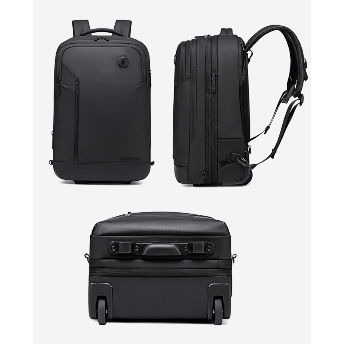 ARCTIC HUNTER τσάντα ταξιδίου LG00861 με θήκη laptop 15.6", τροχήλατη, 42L/54L, μαύρη