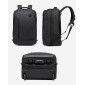 ARCTIC HUNTER τσάντα ταξιδίου LG00861 με θήκη laptop 15.6", τροχήλατη, 42L/54L, μαύρη