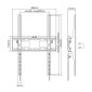 BRATECK επιτοίχια βάση LP42-64AT για τηλεόραση 37"-75", οριζόντια, 75kg