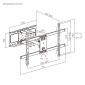 BRATECK επιτοίχια βάση τηλεόρασης LPA69-466W, 37-86", έως 60kg, full motion, weatherproof