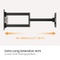BRATECK επιτοίχια βάση τηλεόρασης LPA95-223L, 23-43", έως 50kg, full motion