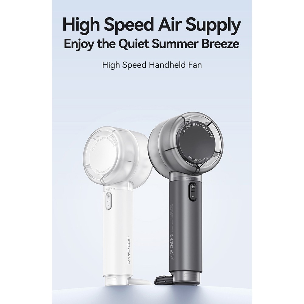 USAMS φορητός ανεμιστήρας LU01 με 5 ταχύτητες, 2000mAh, λευκός