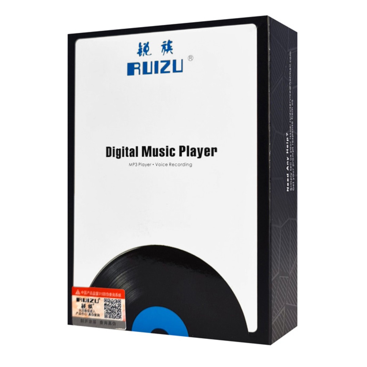 RUIZU MP3 player M6 με οθόνη αφής 2.8", 8GB, ελληνικό μενού, μαύρο
