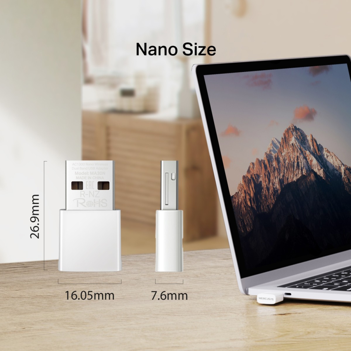MERCUSYS ασύρματος USB αντάπτορας δικτύου MA30N, AC1300, Ver 1.0