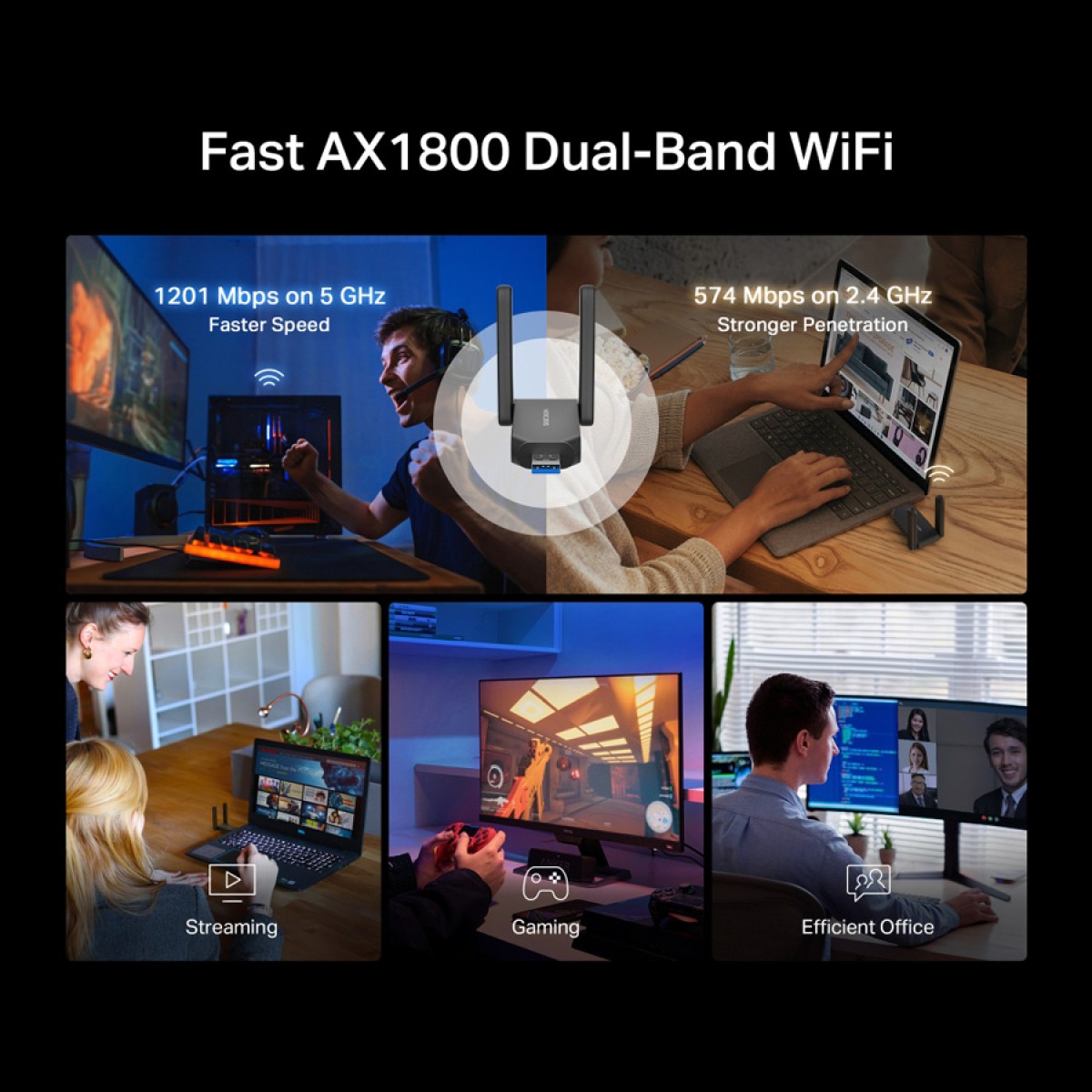 MERCUSYS ασύρματος USB αντάπτορας δικτύου MA72XH, AX1800, Dual Band, V.1.0