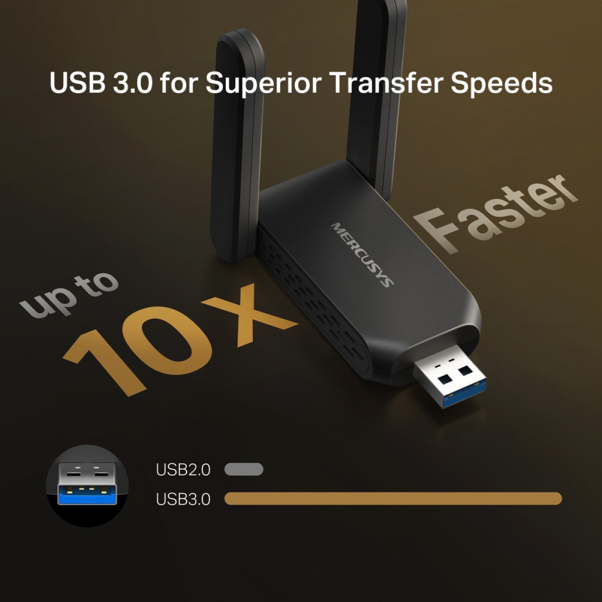 MERCUSYS ασύρματος USB αντάπτορας δικτύου MA72XH, AX1800, Dual Band, V.1.0