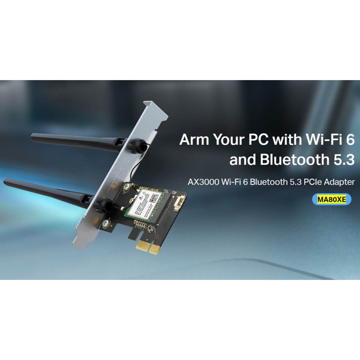 MERCUSYS κάρτα δικτύου WiFi 6 & Bluetooth MA80XE, 3000Mbps AX3000, PCIe, V2.0