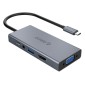 ORICO docking station MC-U501P, 5 θυρών, USB-C σύνδεση, 60W PD, 4K, γκρι