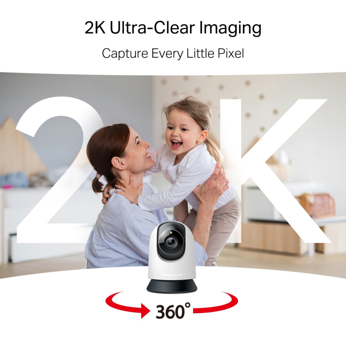 MERCUSYS smart κάμερα MC210, 2K/3MP, WiFi, PTZ, SD, EU/1.0