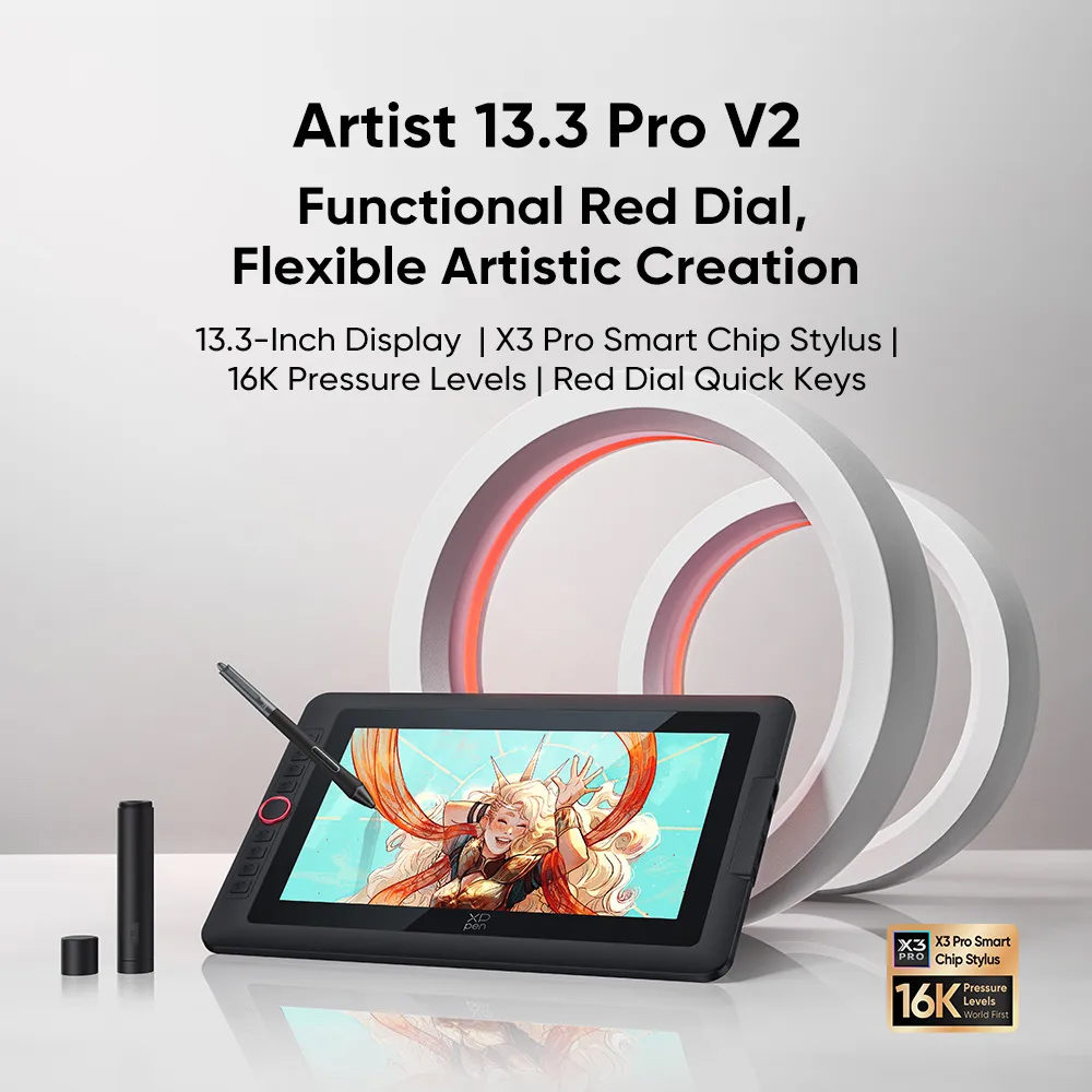 XP-PEN ταμπλέτα σχεδίασης με οθόνη & γραφίδα Artist 13.3 Pro V2, 10.95", μαύρο