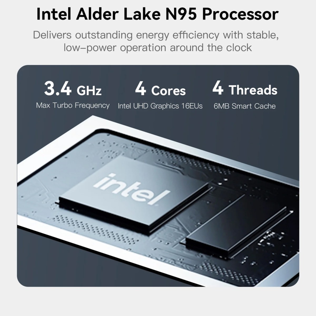 BEELINK mini PC/NAS ME Mini με 6x θέσεις M.2, Intel N95, 12GB, 1TB M.2, Windows 11 Home