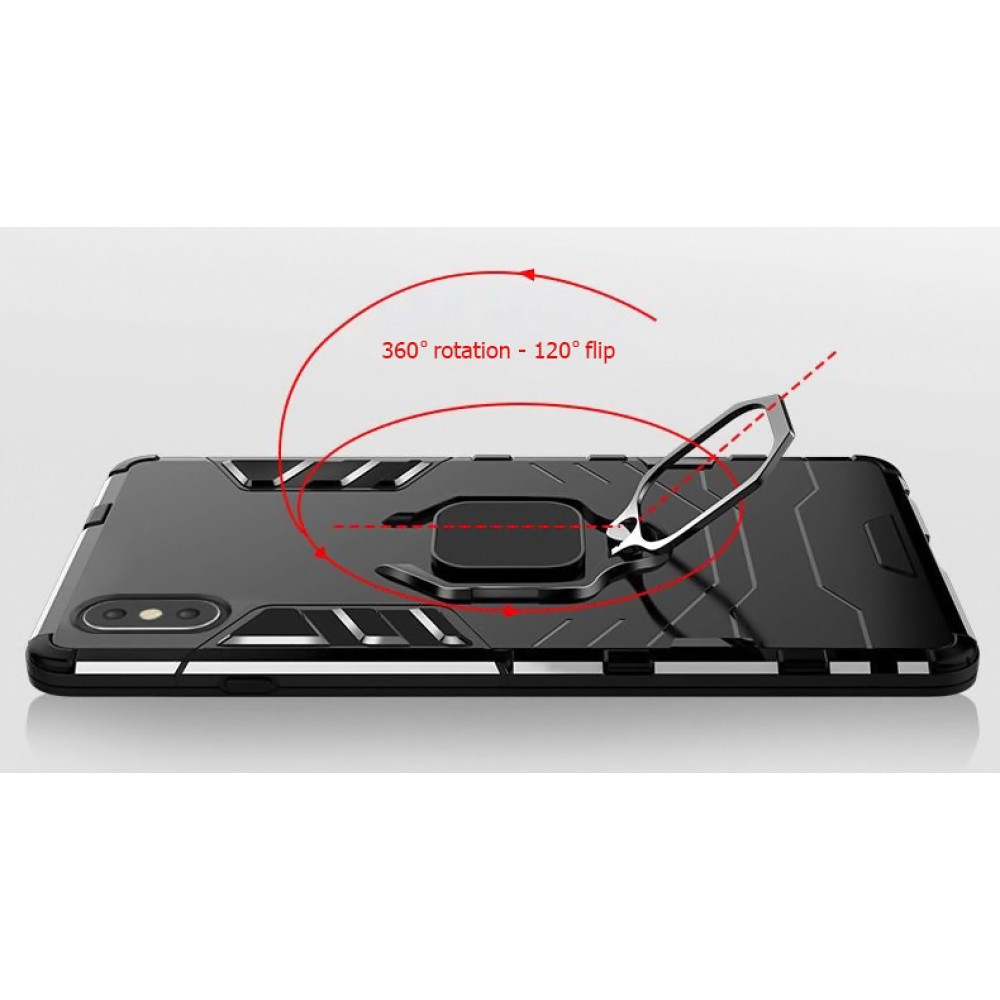 POWERTECH Θήκη Ring Armor MOB-1746 για iPhone 14, μαύρη