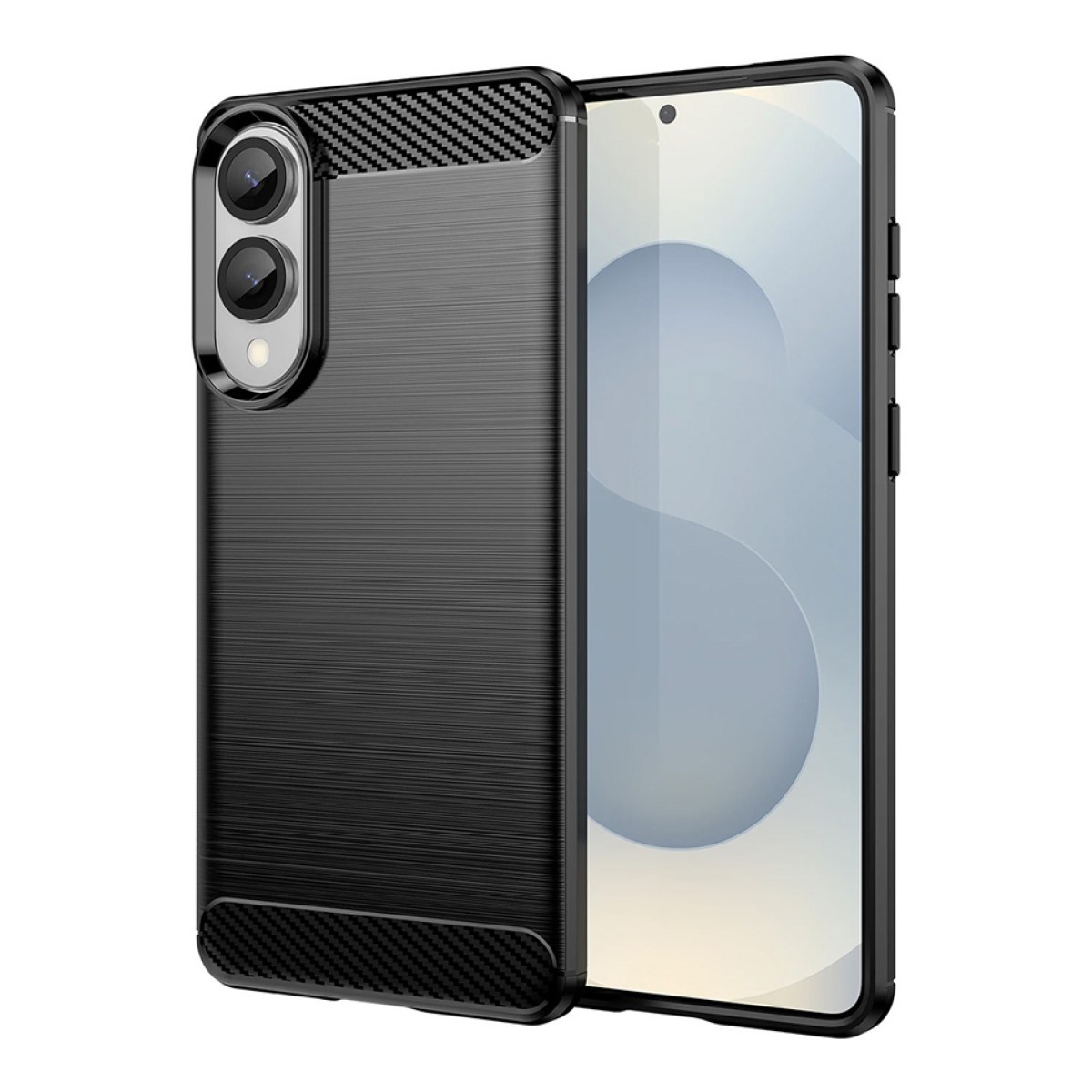 POWERTECH Θήκη Carbon MOB-2009 για Samsung S25 Edge, μαύρη