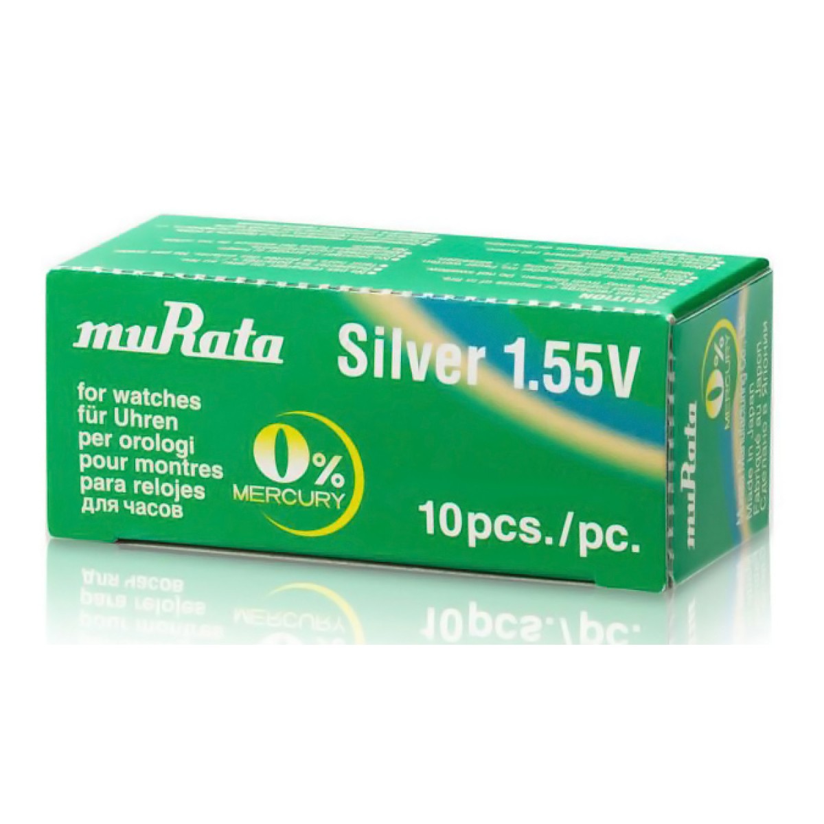 MURATA μπαταρία Silver Oxide για ρολόγια SR927, 1.55V, No395/399, 10τμχ