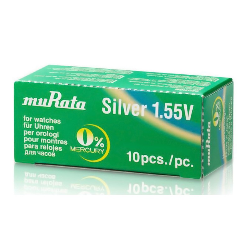 MURATA μπαταρία Silver Oxide για ρολόγια SR927, 1.55V, No395/399, 10τμχ