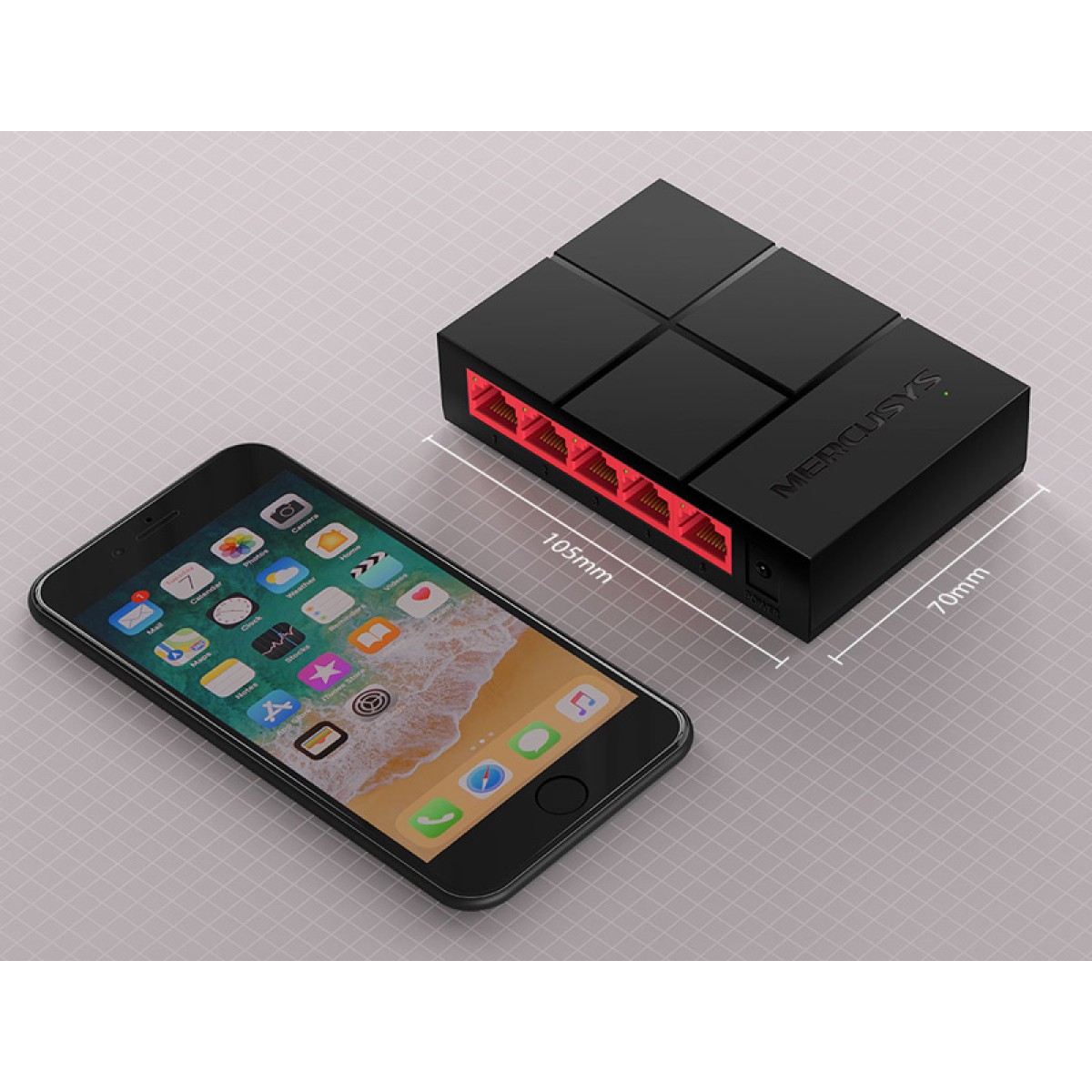 MERCUSYS desktop switch MS105G, 5x 10/100/1000 Mbps, V2.40